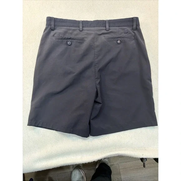 Foot Joy Navy Blue Flat Front Golf Casual Shorts Size W34 Classic Preppy - Picture 13 of 14